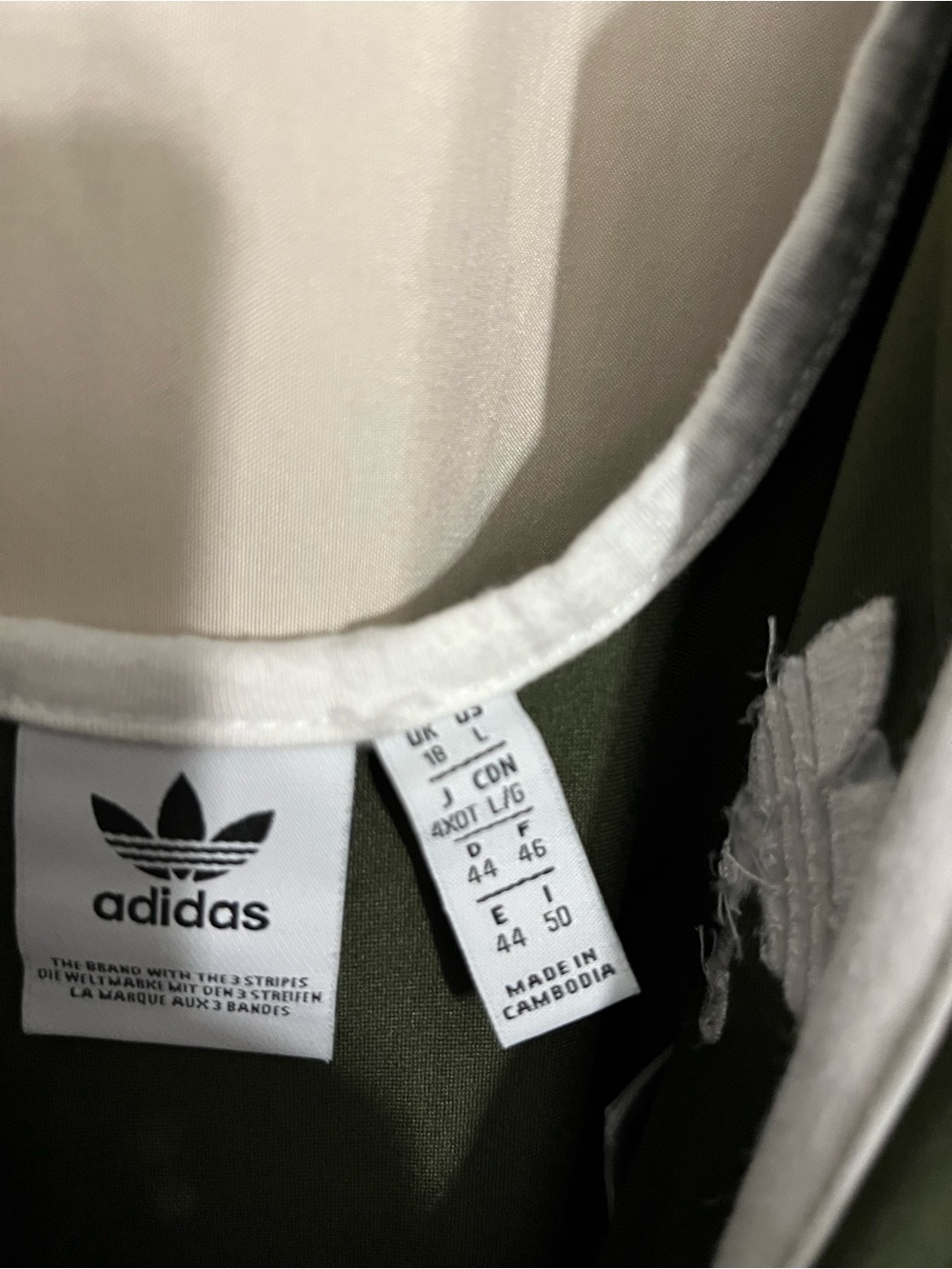 adidas Black One-Piece Swimsuit with White Trim and Stripes - Picture 6 of 6